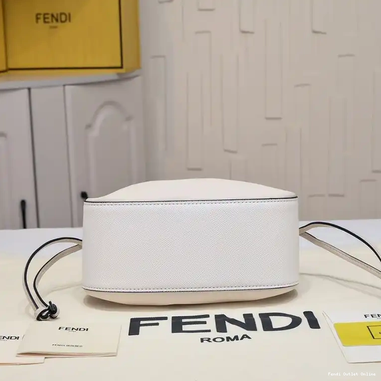 Affordable Calf Leather Pomodorino Bag Fendi Mini Bucket In Beige 0513